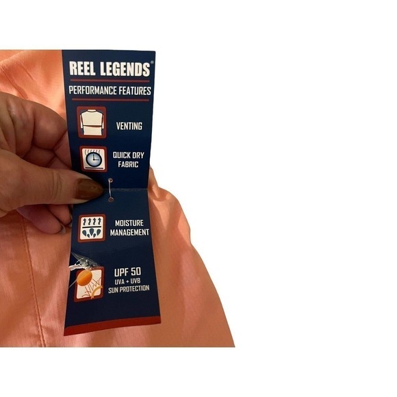 Reel Legends NEW Mens Fishing Shirt Size Large Vented Back Roll Tab Long Sleeves - Picture 13 of 13